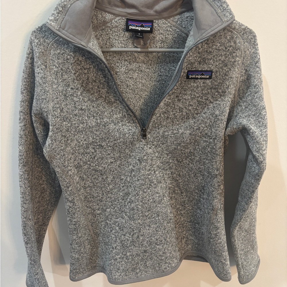 Patagonia Better Sweater Quarter Zip Fleece Pullover Gray size Small